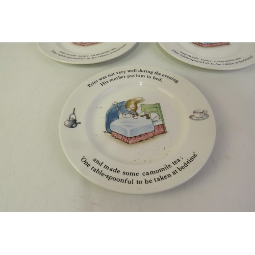 437 - Six Wedgewood peter rabbit side plates