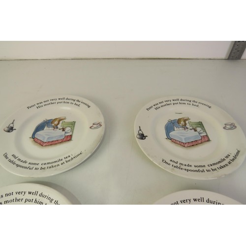 439 - Six wedgewood peter rabbit side plates