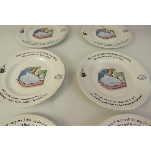 439 - Six wedgewood peter rabbit side plates