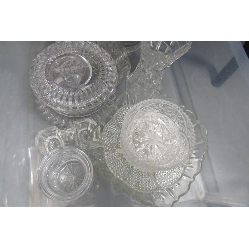 374 - Cut glass vases, cake stands, bowls, laporte bowl