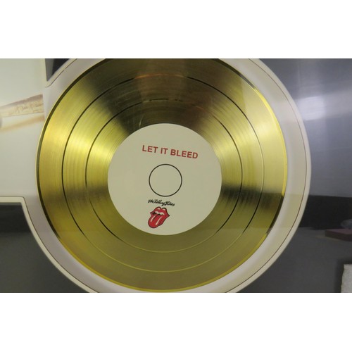 208 - Framed Rolling Stones gold disc - Let it Bleed