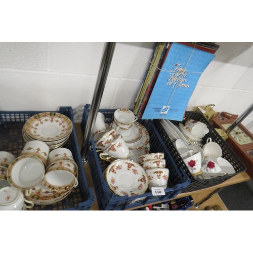 440 - Selection of mixed items including reid's park place china, colclough and royal stafford china, wall... 