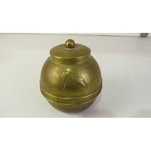 52 - Liptons brass tea caddy - 1924 brit empire exhib