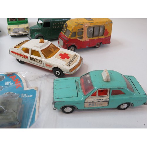 98 - Selection of vintage diecast includes Corgi and Dinky.