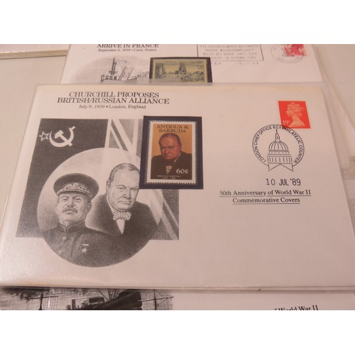 84 - Collection of Danbury Mint First day covers includes, Military WW2, Churchill etc.