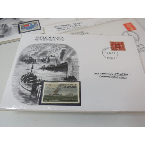 84 - Collection of Danbury Mint First day covers includes, Military WW2, Churchill etc.