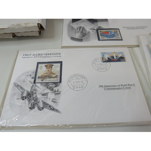 84 - Collection of Danbury Mint First day covers includes, Military WW2, Churchill etc.