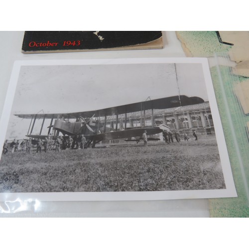 80 - Militaria ephemera includes Air Force Journal, RAF Handle Page Bomber photo, Christmas 1943 Medical ... 