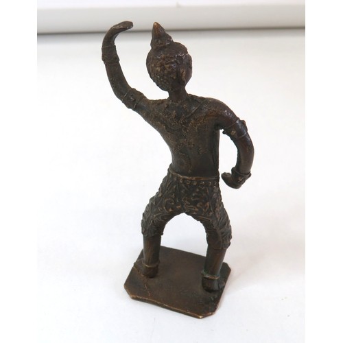 91 - Vintage Hindu bronze Aspara sculpture.