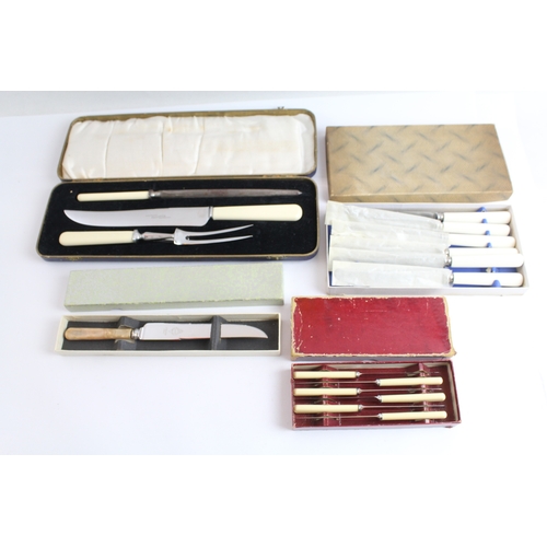 471 - Vintage Assorted Cutlery Set Inc Walter Belk, Stainless Steel, Etc x 4 1534g