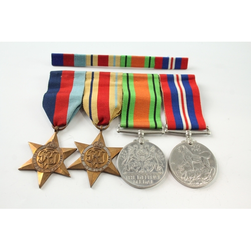 540 - Mounted WW2 Africa Star Medal Group & Ribbon Bar