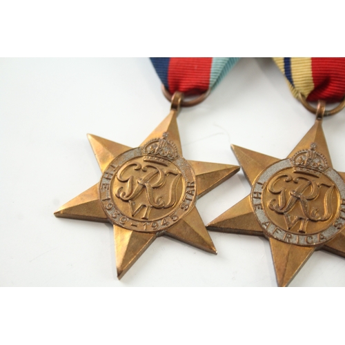 540 - Mounted WW2 Africa Star Medal Group & Ribbon Bar