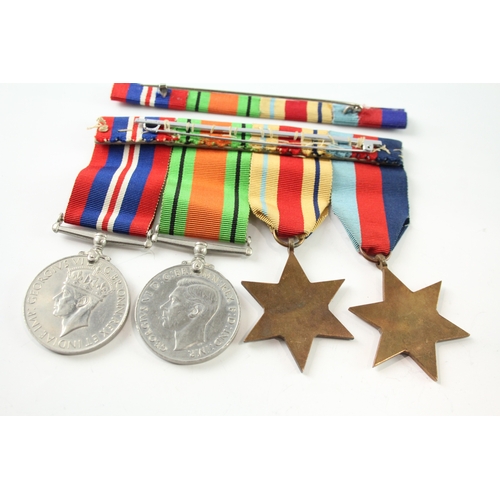 540 - Mounted WW2 Africa Star Medal Group & Ribbon Bar