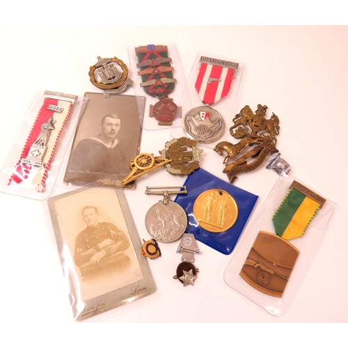 3 - Various Medals, badges, cap badges etc.