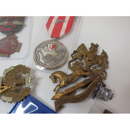 3 - Various Medals, badges, cap badges etc.