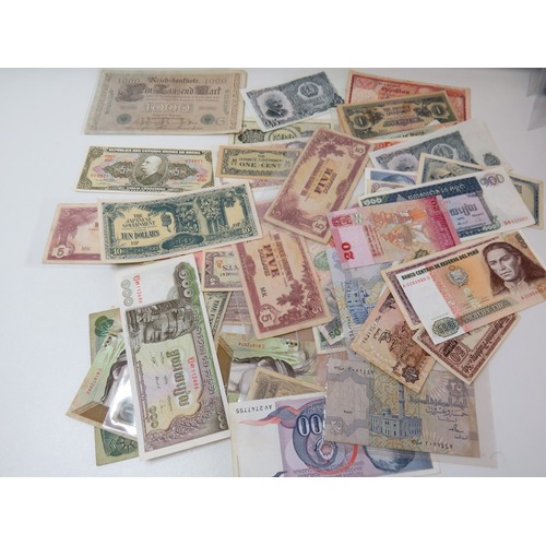 4 - Fifty all world banknotes.