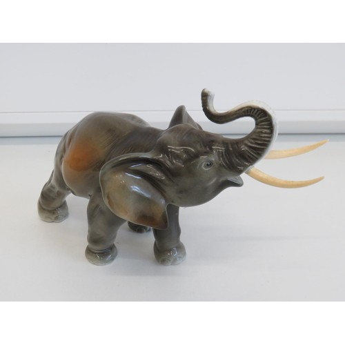 442 - Vintage Royal Dux elephant figure