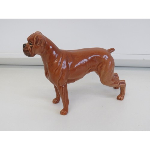 444 - Vintage Beswick boxer dog figure