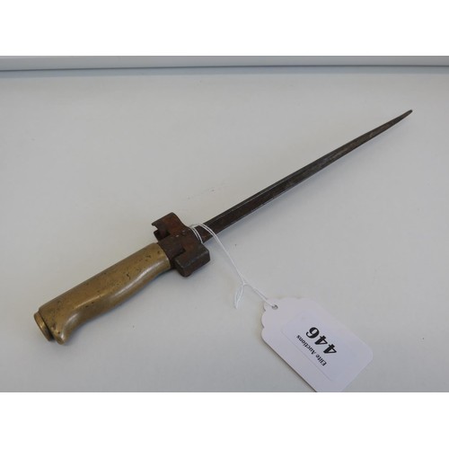 446 - Antique bayonet with brass handle