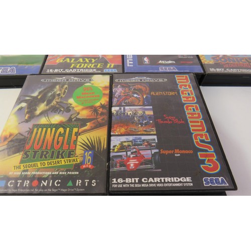 1 - Fourteen Sega Mega Drive Games to include Jungle Strike, Sonic 2, Fifa Soccer, Adams Family etc