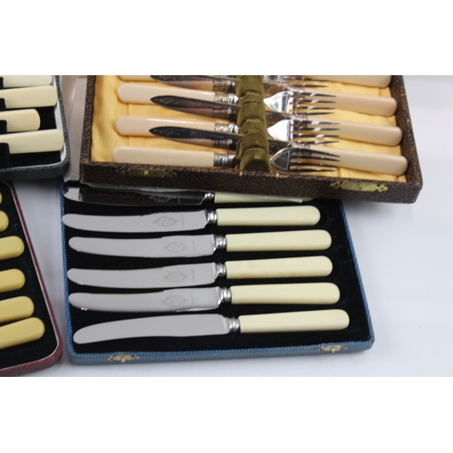 456 - Vintage Silver Plate Assorted Cutlery Sets Kitchen Ware 2365g x 4