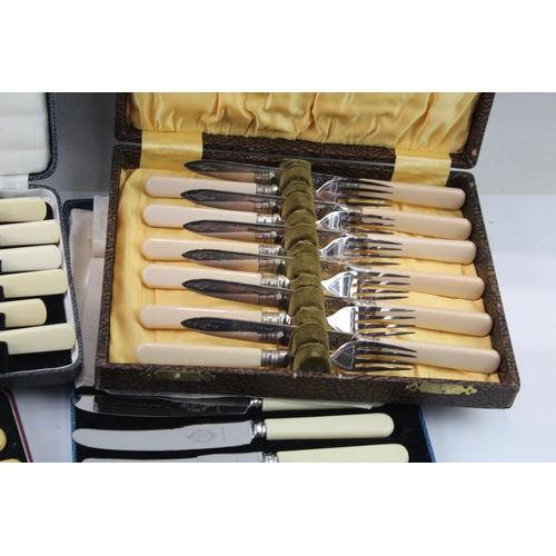 456 - Vintage Silver Plate Assorted Cutlery Sets Kitchen Ware 2365g x 4