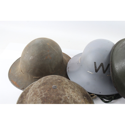 458 - Steel Helmets Inc Military, WW2 Dated 1941, US/American, Warden, Etc x 4