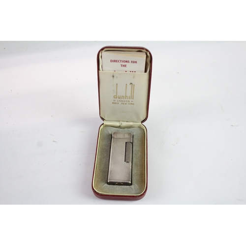 650 - Dunhill Rollagas Lighter Boxed Silver Plated Swiss Made