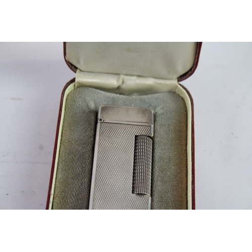 650 - Dunhill Rollagas Lighter Boxed Silver Plated Swiss Made