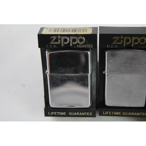 651 - Vintage Zippo Lighters Boxed Inc Ernie Ball, Music Man, Etc x 5