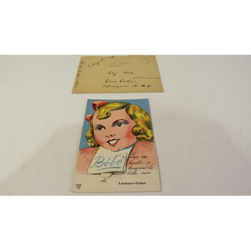 145 - German WWII card with envelopes