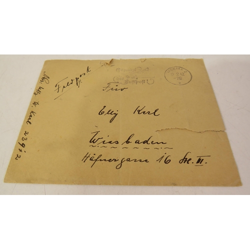 145 - German WWII card with envelopes