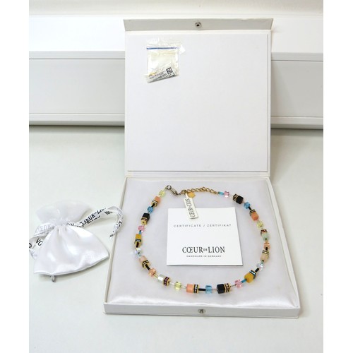 61 - German Handmade Coeur De Lion Geocube necklace - boxed as new with tags and certificate.