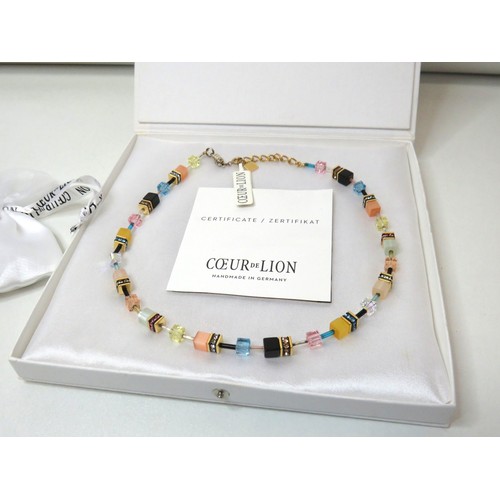 61 - German Handmade Coeur De Lion Geocube necklace - boxed as new with tags and certificate.