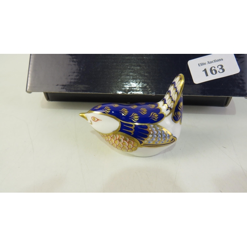 163 - Royal Crown Derby boxed wren - firsts