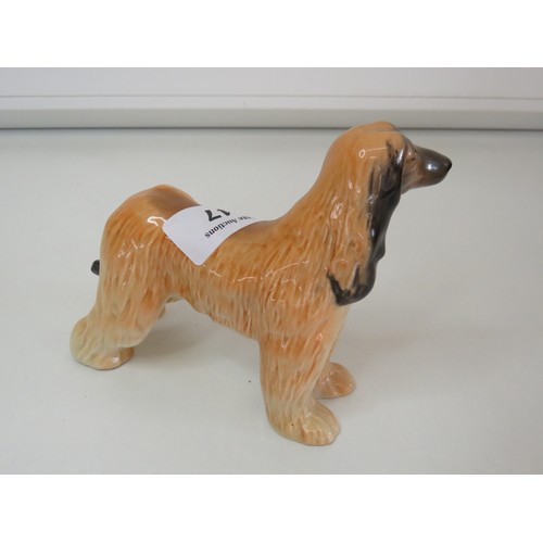 47 - Beswick Afghan Hound Hajubah of Davlen English Champion No 2285 Figurine