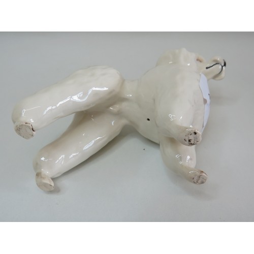 49 - Beswick White Poodle dog figurine.