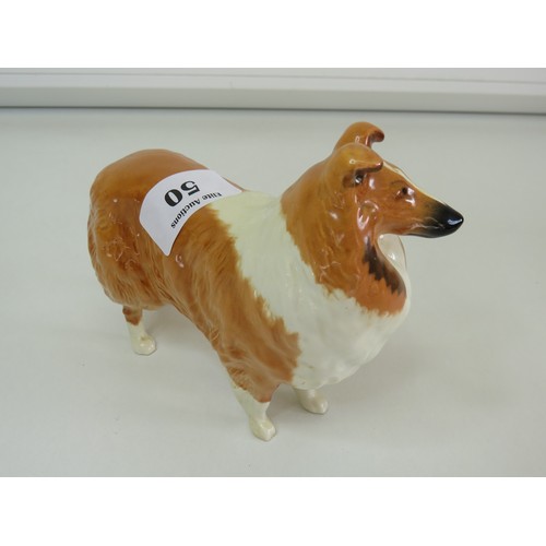 50 - Superb Vintage Beswick Large Collie Dog figure - Lochinvar of Ladypark, c1960