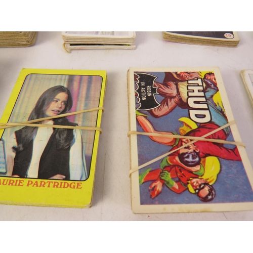 54 - ABC & Topps Gum Trade cards including batman, man from the uncle, partridge family and much more