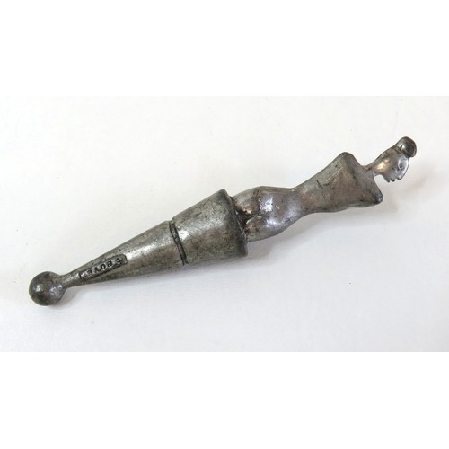 76 - Vintage signed Carol Boyes pewter nude lady bottle stopper.