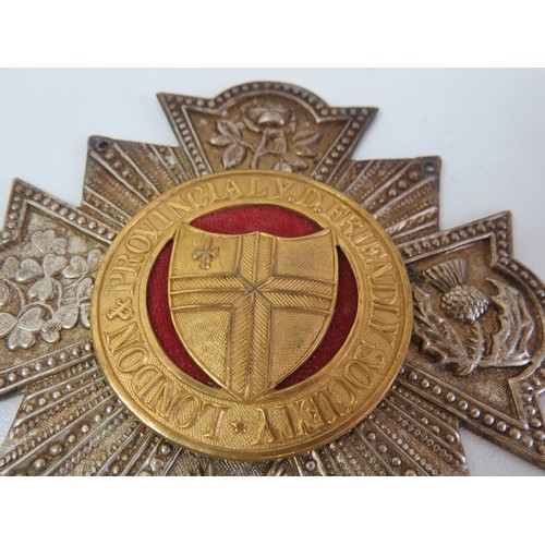 82 - Vintage large badge insignia for London & Provincial Friendly Society.