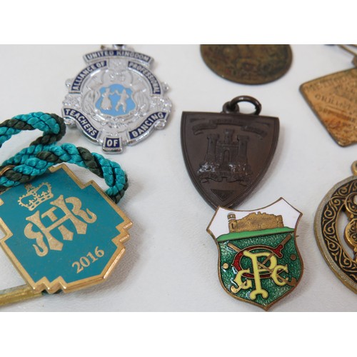 84 - Collection antique & vintage assorted badges and fobs includes vintage, Masonic, National Rifle asso... 