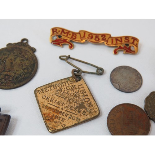 84 - Collection antique & vintage assorted badges and fobs includes vintage, Masonic, National Rifle asso... 