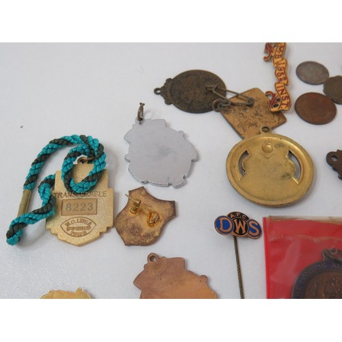 84 - Collection antique & vintage assorted badges and fobs includes vintage, Masonic, National Rifle asso... 