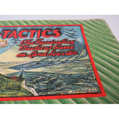 100 - Original Tri-Tactics Boxed Complete Military Board Game H.P. Gibson 1930’s.