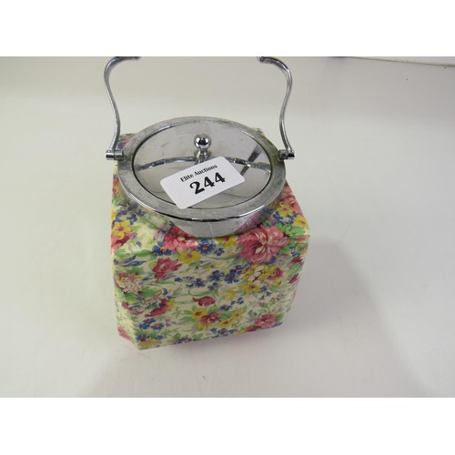 244 - Springtime ceramic biscuit barrel