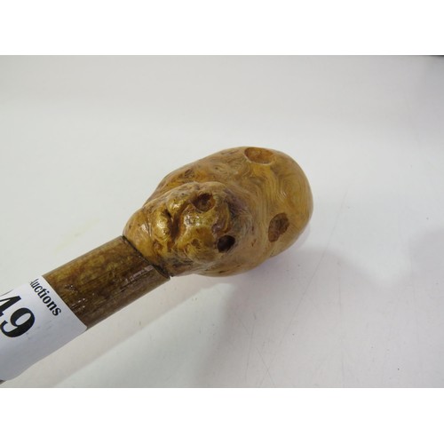 249 - Walking stick with monkey head topper