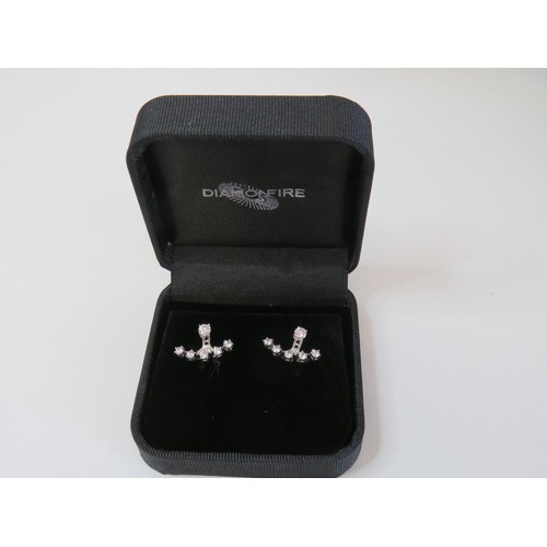 210 - Diamonfire 925 silver ring (size K) and two pairs of earrings all boxed as new with bag.