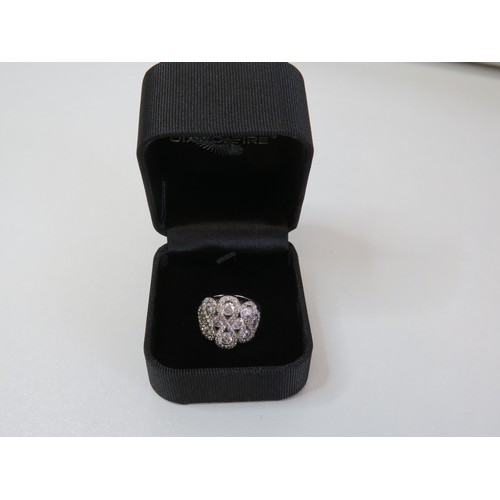 210 - Diamonfire 925 silver ring (size K) and two pairs of earrings all boxed as new with bag.