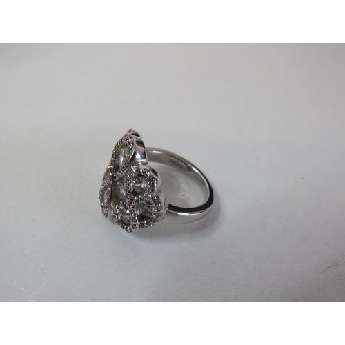 210 - Diamonfire 925 silver ring (size K) and two pairs of earrings all boxed as new with bag.